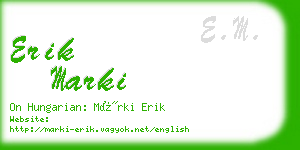 erik marki business card